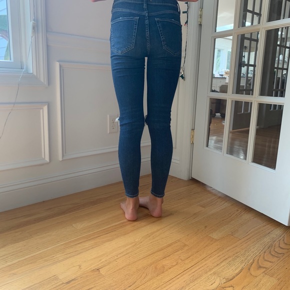 free people denim ripped skinny jeans - Picture 6 of 6